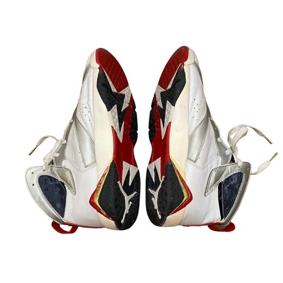 Men\'s Size US‎ 11.5 - Jordan 7 Retro Olympic 2004 White Gray Black Red main image 4